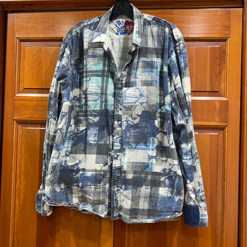 Desigual super fun flannel cotton shirt